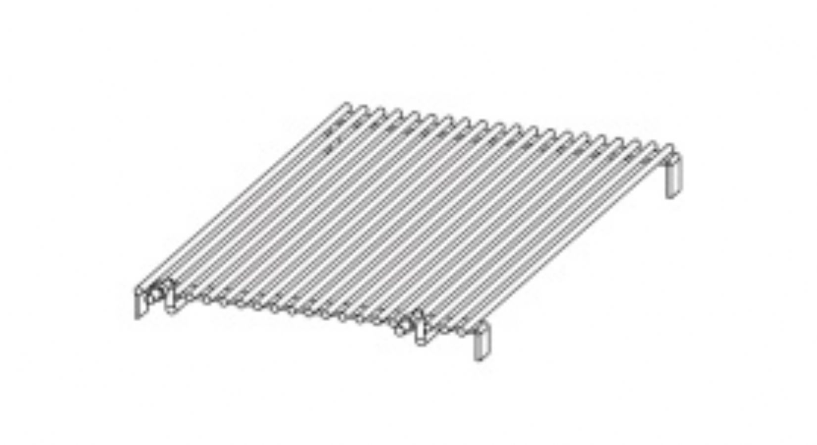 Grille canele 365x657x70 mm pour modle profondeur 750 mm