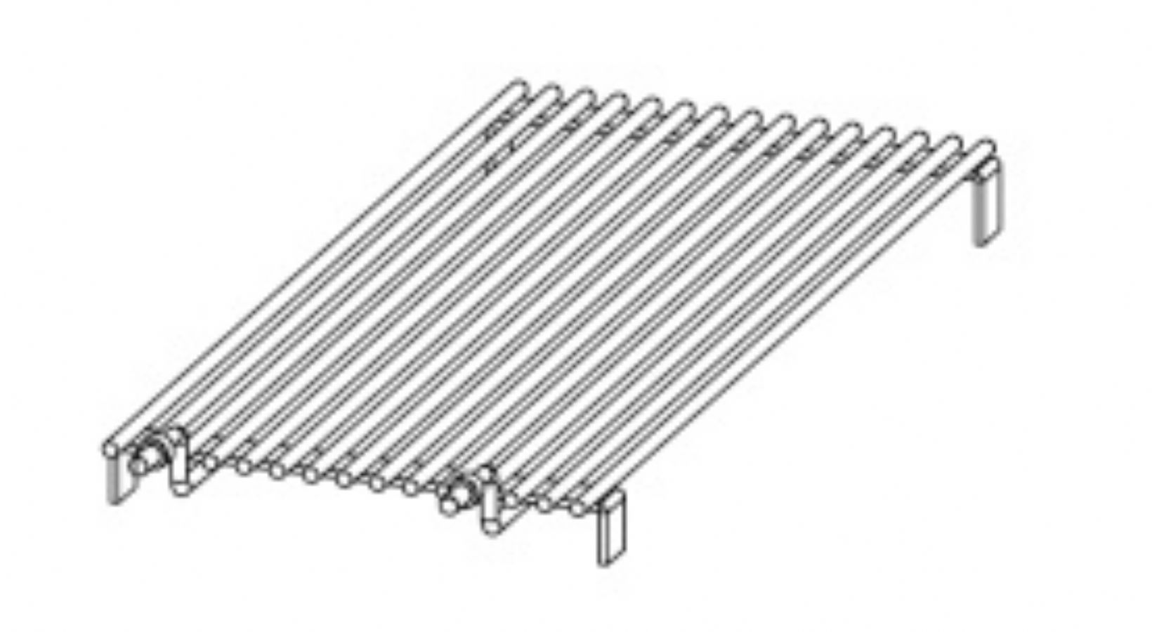 Grille canele 268x657x70 mm pour modle profondeur 750 mm