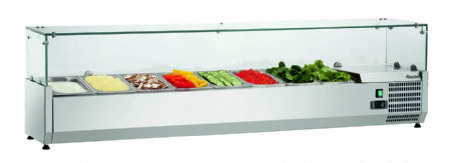 Vitrine rfrigre avec 8 bacs GN 1/4 - 1800x335x459 mm