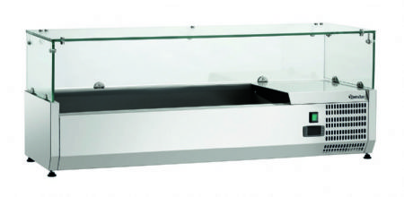 Vitrine rfrigre avec 3 bacs GN 1/3 et 1 bac GN 1/2 - 1200x395x459 mm