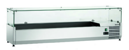 Vitrine rfrigre avec 5 bacs GN 1/3 et 1 bac GN 1/2 - 1500x395x459 mm