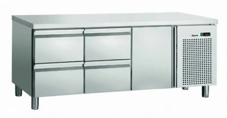 Table rfrigre inox 1 porte et 4 tiroirs - 1792x700x850 mm