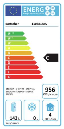 Timbre rfrigre 2 portes murale - 1342x700x850 mm