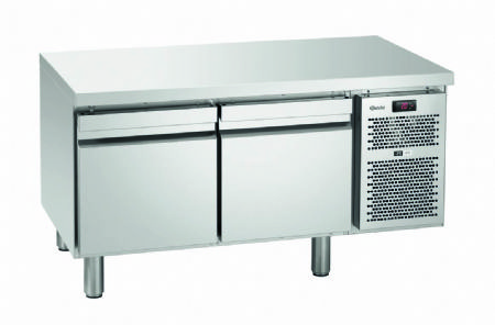 Soubassement positif professionnel inox avec 2 tiroirs GN 1/1 - 1200x660x657 mm