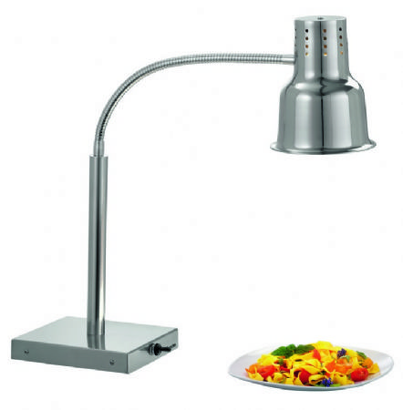 Lampe chauffante de table en inox - 250 W200x250x700 mm