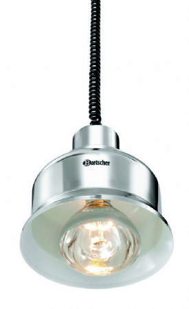 Lampe chauffante argente brillant pour plafond - 250 W