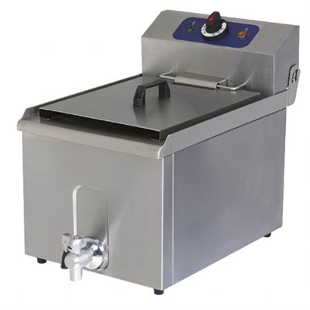 Friteuse professionnelle lectrique de table avec robinet de vidange capacit de l'huile 10 litres