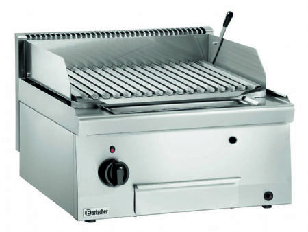 Grill snack gaz pierre de lave - 600x600x290 mm