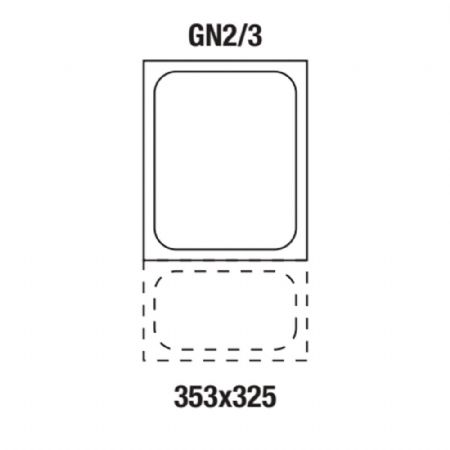 Bac inox h. 100mm gastro inox GN - capacit 9,1l.