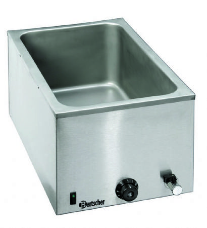 Bain-marie de table monophas avec 1 cuve GN 1/1 avec robinet de vidange - 355x600x295 mm