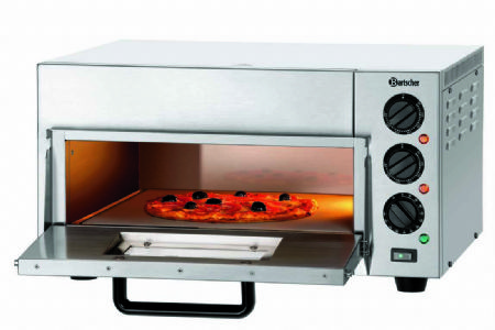 Four  pizza professionnel monophas 1 chambre pour 1 pizza  40 cm - 565x585x265 mm