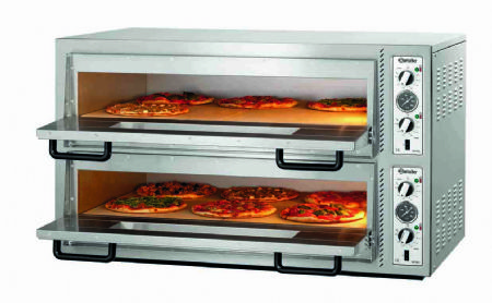 Four  pizza professionnel triphas 2 chambres pour 2x6 pizza  30 cm - 1190x780x710 mm