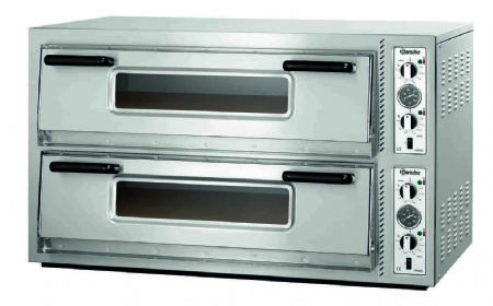 Four  pizza professionnel triphas 2 chambres pour 2x6 pizza  30 cm - 1190x780x710 mm