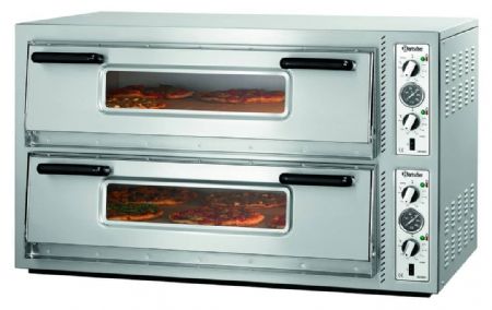 Four  pizza professionnel triphas 2 chambres pour 2x6 pizza  30 cm - 1190x780x710 mm