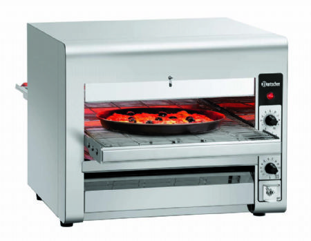 Four  pizza professionnel  convoyeur  monophas 1 chambre pour 1 pizza  32 cm - 472x1045x400 mm