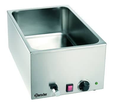 Bain-marie de table monophas 1 cuve GN 1/1 avec robinet de vidange - 340x590x240 mm