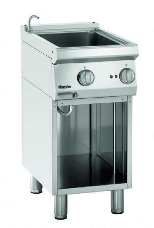 Bain-marie professionnel monophas avec 1 cuve GN 1/1 sur coffre ouvert - 400x700x850 mm