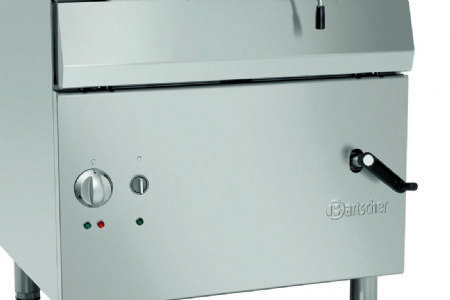 Sauteuse basculante professionnelle inox gaz avec cuve 60 litres sur coffre ferm - 780x760x900 mm