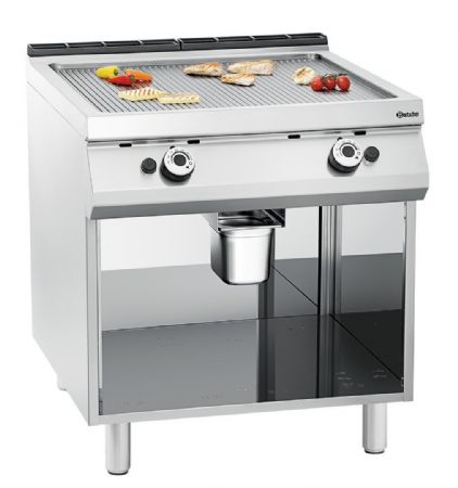 Grill rainure  gaz sur meuble ouvert 18 kW - 800x900x900 mm