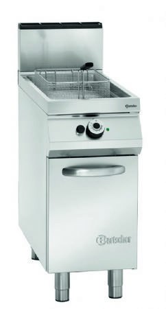 Friteuse  gaz professionnelle 1 cuve de 20 litres sur coffre ferm - 400x900x900 mm