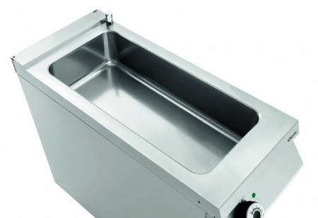 Bain-marie professionnel monophas avec 1 cuve GN 1/1 sur coffre ouvert - 400x900x900 mm