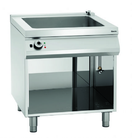 Bain-marie professionnel triphas avec 1 cuve 2x GN 1/1 sur coffre ouvert - 800x900x900 mm