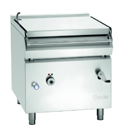 Sauteuse professionnelle triphase cuve 87 litres avec dispositif basculant manuel - 800x900x900 mm