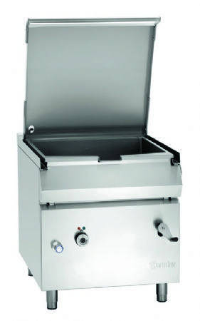 Sauteuse professionnelle triphase cuve 87 litres avec dispositif basculant manuel - 800x900x900 mm