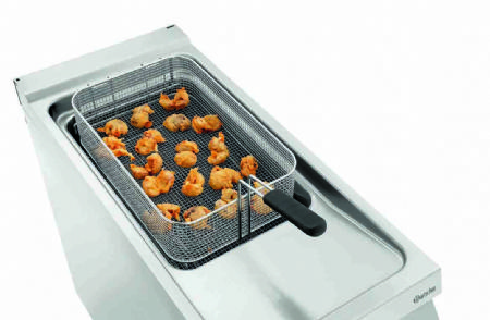 Friteuse professionnelle triphase 1 cuve de 20 litres sur coffre ferm - 400x900x900 mm