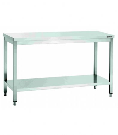 Table de travail inox pour restauration avec tagre - 1000x600x850 mm