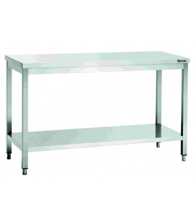 Table de travail inox pour restauration avec tagre - 1000x700x850 mm