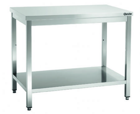 Table de travail inox pour restauration avec tagre - 1100x700x850 mm