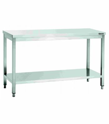 Table de travail inox pour restauration avec tagre - 1300x700x850 mm