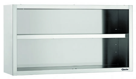 Armoire suspendue ouverte inox - 1200x400x660 mm