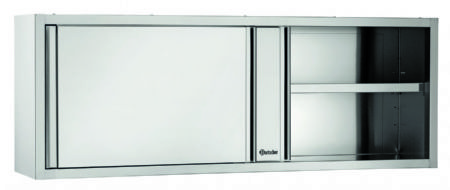 Armoire suspendue inox avec portes coulissantes - 1600x400x660 mm