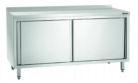 Meuble neutre inox adoss avec portes coulissantes - 1600x700x850 mm