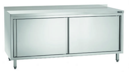 Meuble neutre inox adoss avec portes coulissantes - 1800x700x850 mm