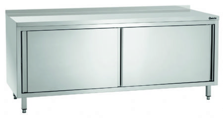 Meuble neutre inox adoss avec portes coulissantes - 2000x700x850 mm