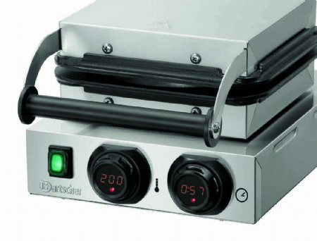 Gaufrier lectrique professionnel simple pour gaufre cur  210 mm avec minuteur - 285x470x225 mm