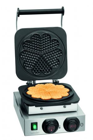 Gaufrier lectrique professionnel simple pour gaufre cur  210 mm avec minuteur - 285x470x225 mm