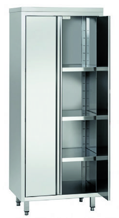 Armoire haute inox avec portes battantes - 800x600x2000 mm