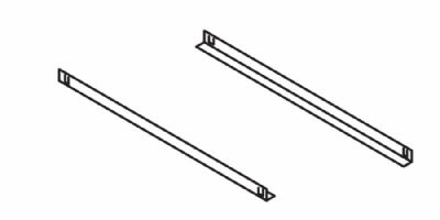 Jeu de 2 glissires en L ptissires - longeur 650mm - Pour meubles 800