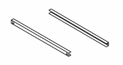 Jeu de 2 glissires en U - longueur 613mm - Pour MFCG