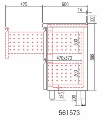 Kit tiroir pour meuble 600 FMR - Hauteur 1x165+1x450mm