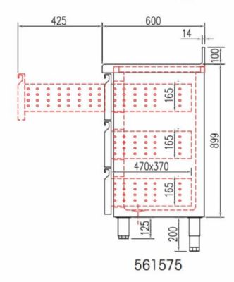 Kit tiroir pour meuble 600 FMR - Hauteur 3x165mm