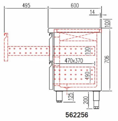 Kit tiroir ct groupe pour table 600 TSR-S