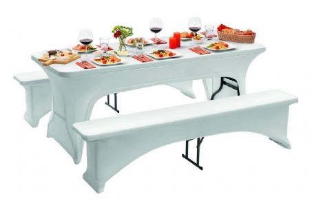 Set de housses bancs et table