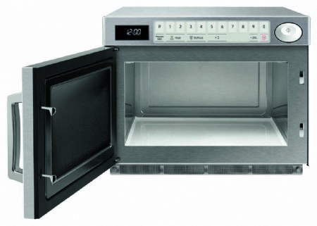 Micro-ondes professionnel inox 26 litres avec commande tactile en haut - 1,85 kW