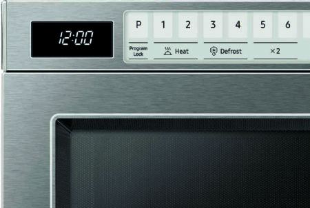 Micro-ondes professionnel inox 26 litres avec commande tactile en haut - 1,85 kW