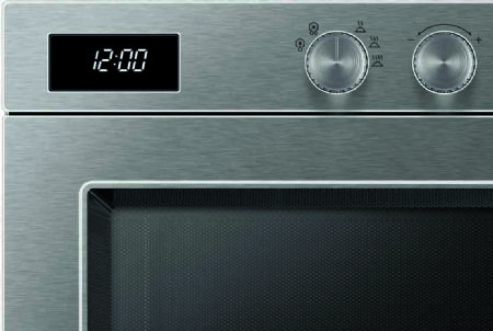 Micro-ondes professionnel inox 26 litres avec commande mcanique en haut - 1,85 kW